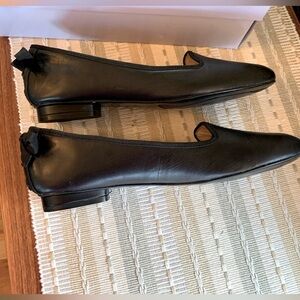 🎉HOST PICK‼️🔥NIB‼️ Marc Fisher Black Leather Bow-back Flats - Size 7.5✨✨✨